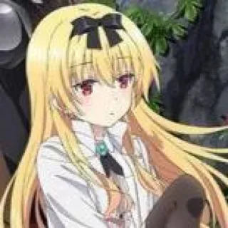 🥨 Anime, Manga, Chica, Personaje, Pelo Rubio, Ojos Rojos telegram sticker