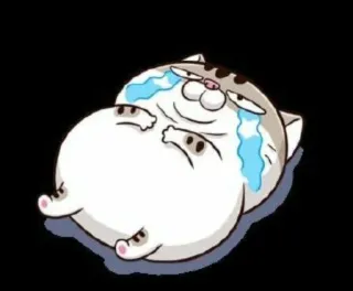 😶 Katze, weinen, traurig, Emotion, Cartoon, Sticker telegram sticker