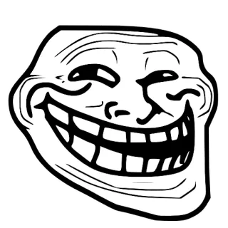🤣 Trollface 밈, 트롤, 인터넷, 만화, 유머 telegram sticker