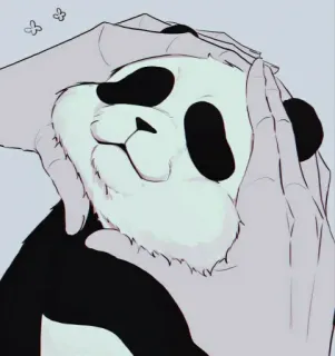 🥺 panda, cute, animal, kawaii, illustration, sticker telegram sticker