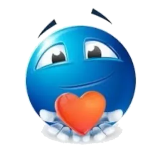 ❤️ Emoji, Coração, Amor, Fofo, Azul whatsapp sticker