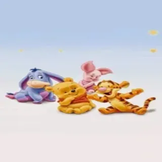 👨‍👩‍👧‍👦 Winnie the Pooh Winnie the Pooh, Eeyore, Piglet, Tigger, cartoon, friends telegram sticker