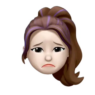 🦋 Emoji, Traurig, Frau, Verärgert, Cartoon telegram sticker