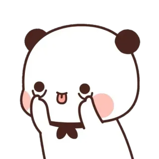 🍼 Panda, Mignon, Animal, Dessin animé, Emoji, Visage telegram sticker