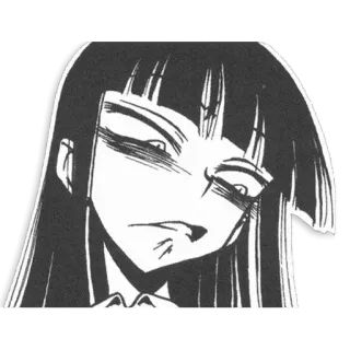 ✳️ Anime, Manga, Chica, Expresión, Ilustración telegram sticker