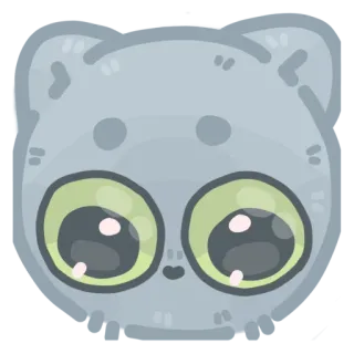 🙄 кот, животное, стикер, милый, мультфильм whatsapp sticker
