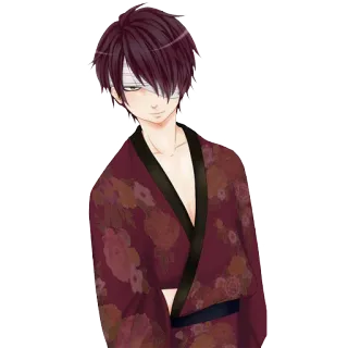 😎 Anime, Ferido, Bandagem, Kimono, Mangá whatsapp sticker