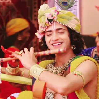 🦚 Krishna Cultura indiana, Hinduísmo, Krishna, Música, Flauta, Ícone religioso telegram sticker