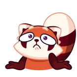 🤷♂️ red panda, cartoon, unsure, confused, animal, cute telegram sticker