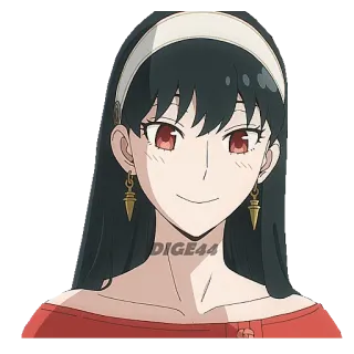 😁 Yor Forger Spy x Family DIGE44 Anime, Yor Forger, Spy x Family, Charakter, Cartoon telegram sticker