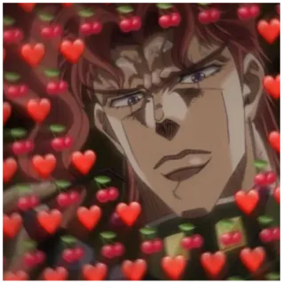 🥰 Noriaki Kakyoin JoJo's Bizarre Adventure 动漫, 樱桃, 花京院, JOJO telegram sticker