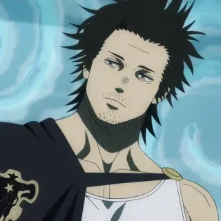 ☘️ Yami Sukehiro Black Clover Anime, Black Clover, Yami Sukehiro, Captain, Magier, Zauberer, Schwarze Stiere whatsapp sticker