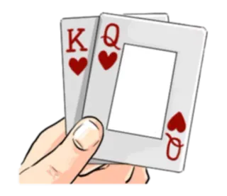 💌 cartas, juego, póker, rey, reina, naipes, corazones telegram sticker