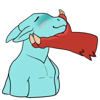 💪 สัตว์ประหลาด, ความรัก, การ์ตูน, ภาพประกอบ, สัตว์ telegram sticker