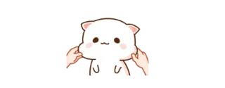 🙂 かわいい, カワイイ, 猫, 桃, 愛らしい telegram sticker