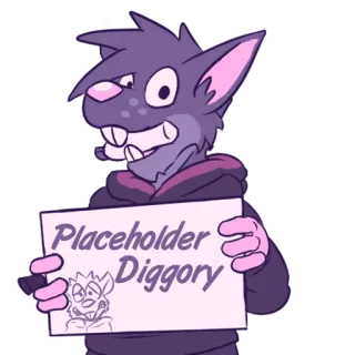 🐀 Diggory Placeholder Diggory Vị trí giữ chỗ, Động vật, Phim hoạt hình, Nhân vật, Biển báo telegram sticker
