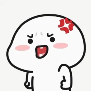 😂 bravo, desenho animado, irritado, chateado, zangado whatsapp sticker
