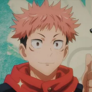 😊 Yuji Itadori Jujutsu Kaisen Аниме, Мультфильмы, Jujutsu Kaisen, Юдзи Итадори, Shonen Jump, Анимация telegram sticker