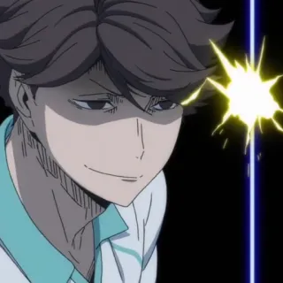 😏 Oikawa Tooru Haikyuu!! anime, haikyuu, oikawa, tooru, siatkówka telegram sticker