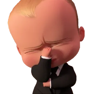🤨 Boss Baby The Boss Baby Animation, Bébé, Costume, Dessin animé, Drôle, Personnage telegram sticker