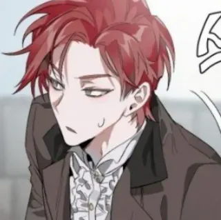 🥢 Anime, Manga, Personaje, Pelo Rojo, Chico telegram sticker