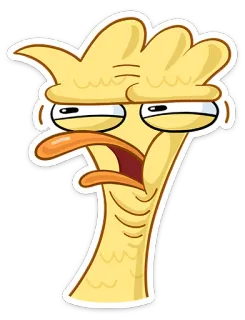 😦 Dibujo animado, Ilustración, Amarillo, Divertido, Tonto whatsapp sticker