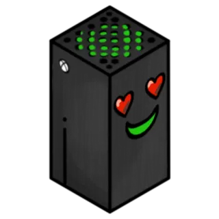 😍 xbox, konsole, gaming, kawaii, herzaugen, series x telegram sticker