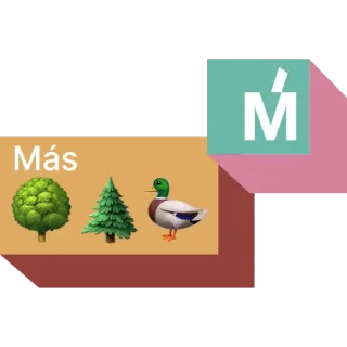 🌍 Más albero, anatra, natura, parola, testo, emoji, verde, altro telegram sticker
