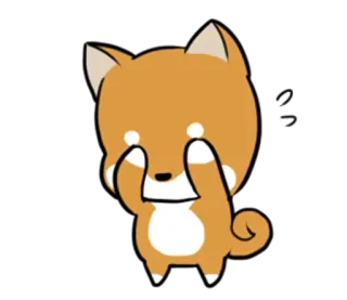 😥 Shiba Inu, Hund, Tier, süß, Welpe, lustig whatsapp sticker