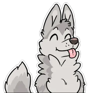 😋 hond, wolf, schattig, dier, harig telegram sticker