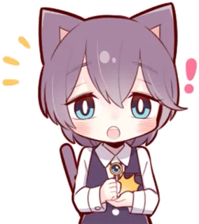 💡 Anime, Chat, Kawaii, Mignon, Chibi, Manga, Neko telegram sticker