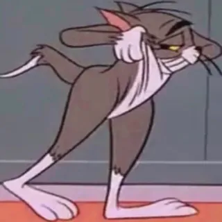 💃 Tom Cat Tom and Jerry Desenho animado, Gato, Tom, Exausto, Cansado, Frustrado telegram sticker