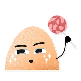 🍭 การ์ตูน, น่ารัก, อมยิ้ม, ประกาย, มีความสุข, ตัวละคร telegram sticker