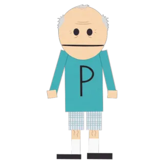 👴 P การ์ตูน, ตัวละคร, เซาท์พาร์ก, หัวล้าน, แก่, P telegram sticker
