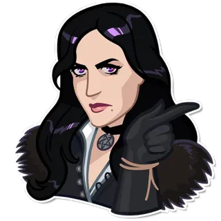 🙍 Yennefer The Witcher witcher, yennefer, zauberin, fantasy, magie whatsapp sticker