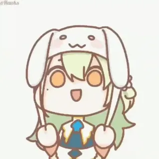 🐰 @Hawks Anime, Kawaii, Mignon, Lapin, Personnage, Vtuber whatsapp sticker