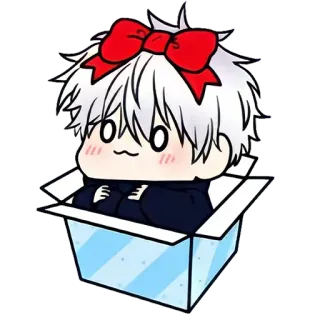 🎁 sticker, anime, kawaii, figur, box, süß telegram sticker