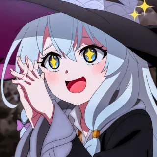 🍒 anime, witch, cute, girl, cartoon, manga, kawaii telegram sticker