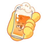 🥴 bier, drank, alcohol, drank, cartoon whatsapp sticker