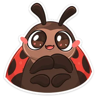 😍 เต่าทอง, น่ารัก, คาวาอิ, แมลง, ตัวแมลง, การ์ตูน telegram sticker