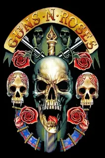 🔫 GUNS N' ROSES guns n roses, totenkopf, rosen, waffen, bandlogo, rockband whatsapp sticker