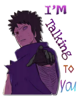 😠 I'm Talking to You anime, sticker, talking, pointing telegram sticker