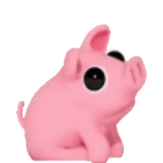 😯 돼지, 동물, 분홍색, 귀여운, 농장 whatsapp sticker