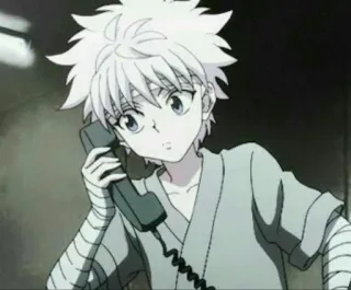 📞 Killua Zoldyck Hunter x Hunter anime, character, killua, hunter x hunter, manga telegram sticker