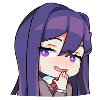 😏 Yuri Doki Doki Literature Club! Anime, Mangá, Fofo, Presunçoso, Video game telegram sticker