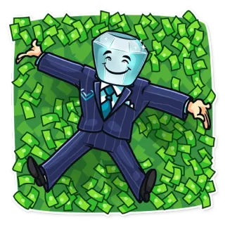 💵 dinero, diamante, éxito, lujo, riqueza, negocios, finanzas whatsapp sticker