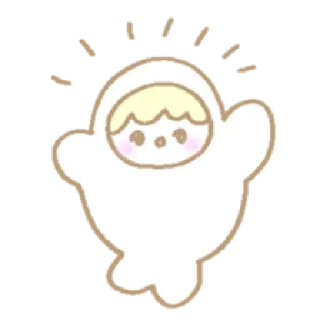 😁 น่ารัก, คาวาอิ, ผี, เป็นมิตร, สติกเกอร์, การ์ตูน telegram sticker