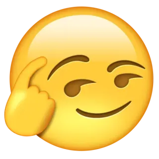 😎 pensando, emoji, idea, inteligente, listo telegram sticker