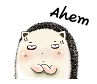 😒 hérisson, en colère, mignon, dessin animé, animal, emoji telegram sticker