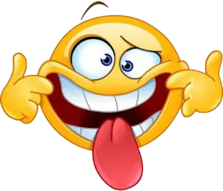 😝 emoji, smiley, tongue, funny, silly, goofy, face whatsapp sticker